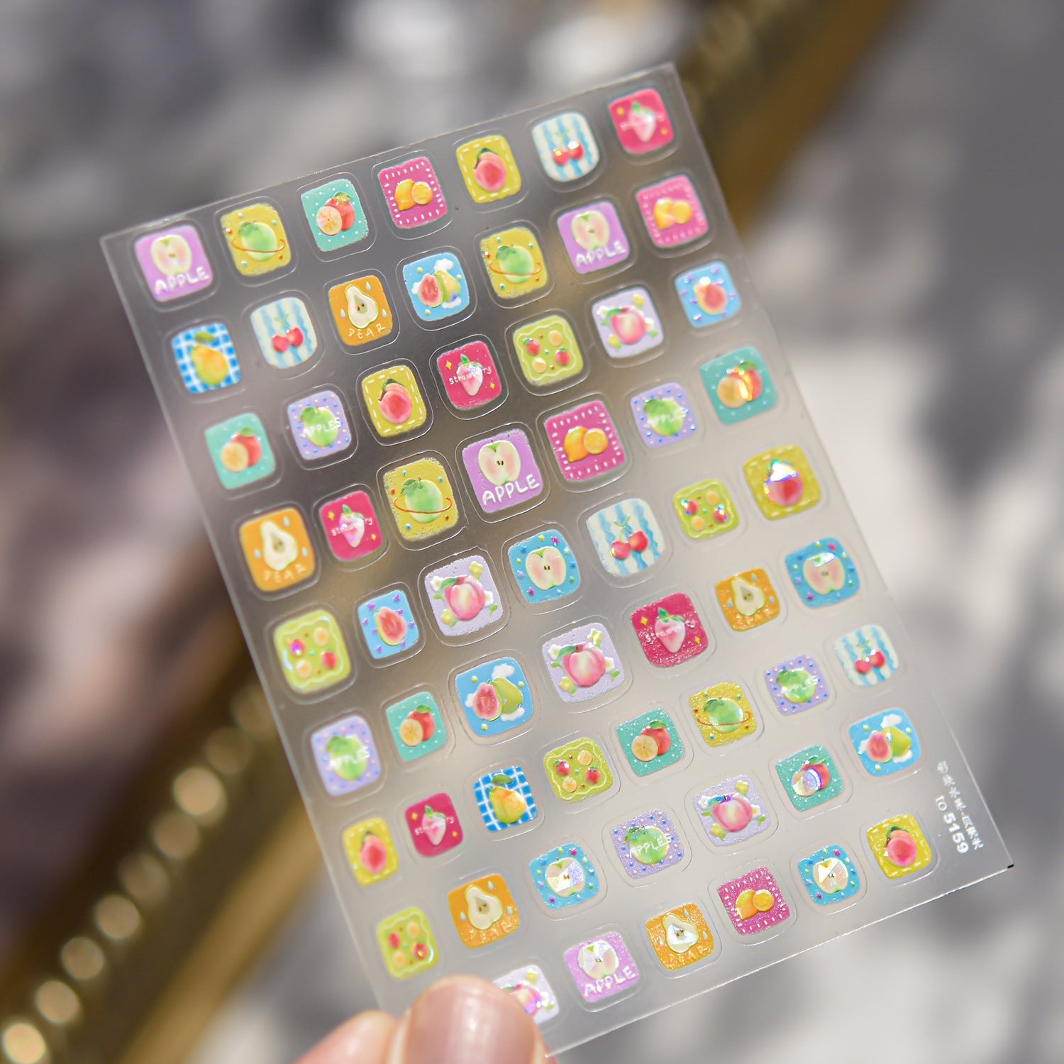 LuLuFun Studio Summer Fruit Nail Deco Stickers – Ultra-Thin Nail Decals