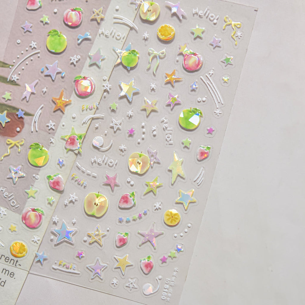 LuLuFun Studio Summer Fruit Nail Deco Stickers – Ultra-Thin Nail Decals