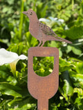 Rustic Metal Blackbird on a Spade Garden Decoration | R.W. Norfolk