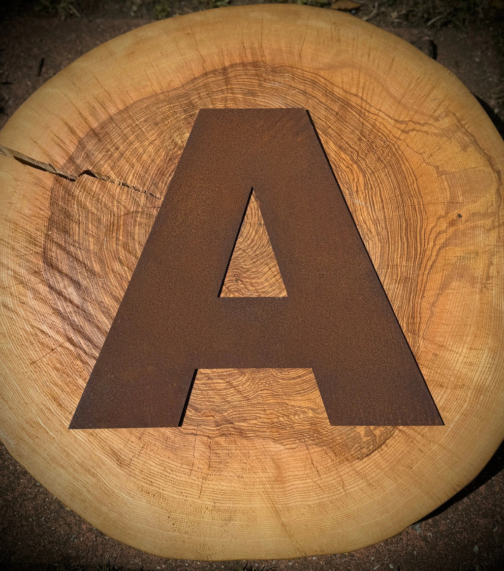 Rustic Warehouse Norfolk 5" Rusty Metal Alphabet Letters – Steel Wall Decor