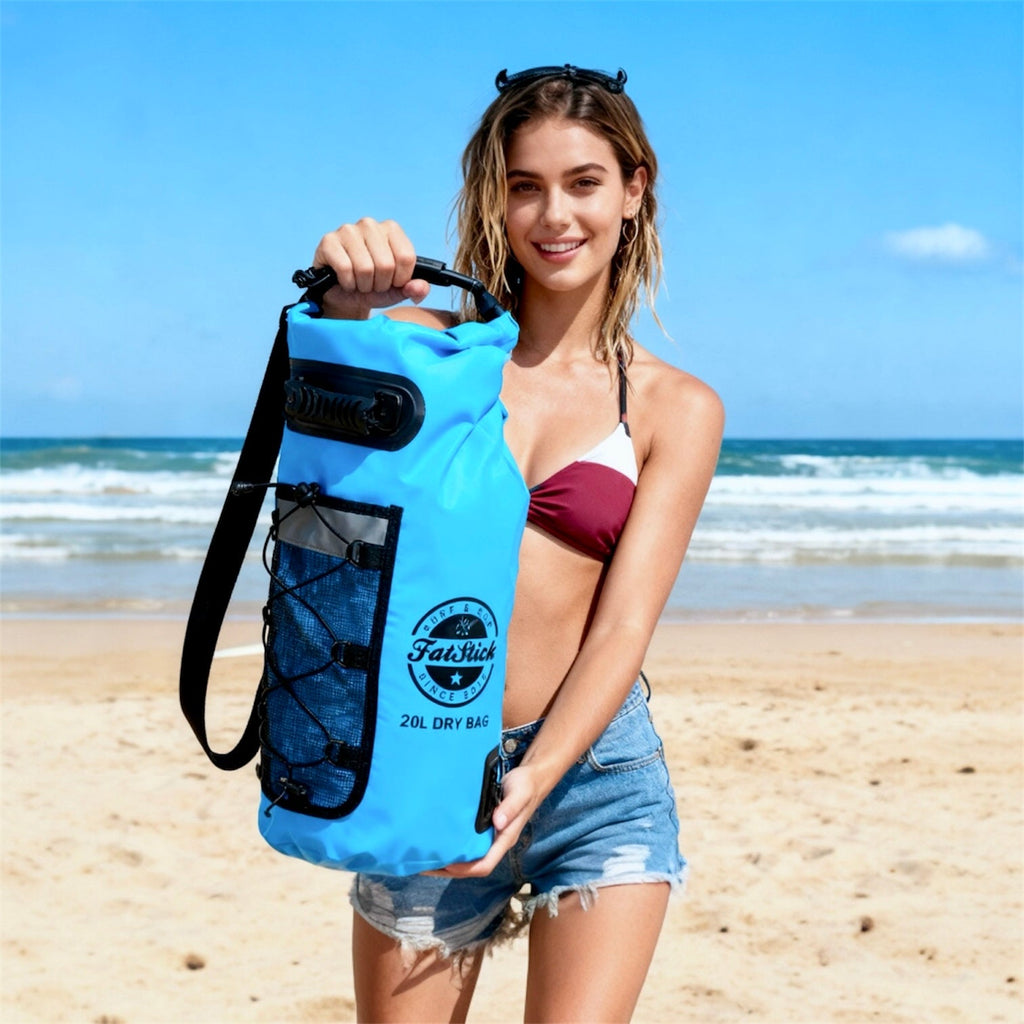 FatStick 20L Waterproof Dry Bag Backpack | Reflective Hi-Vis Strip