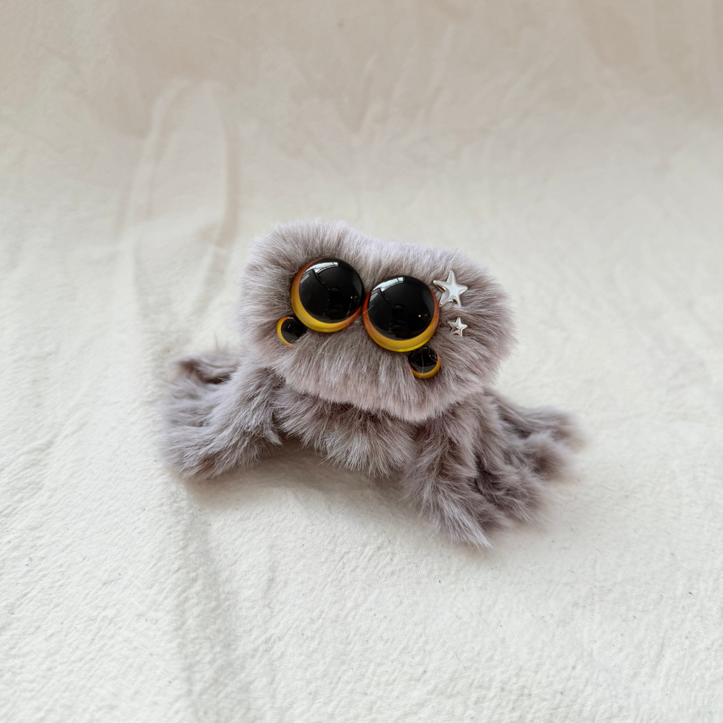 LuLuFun Studio Snowball Spider Plush Toy – Soft Cute Stuffed Animal