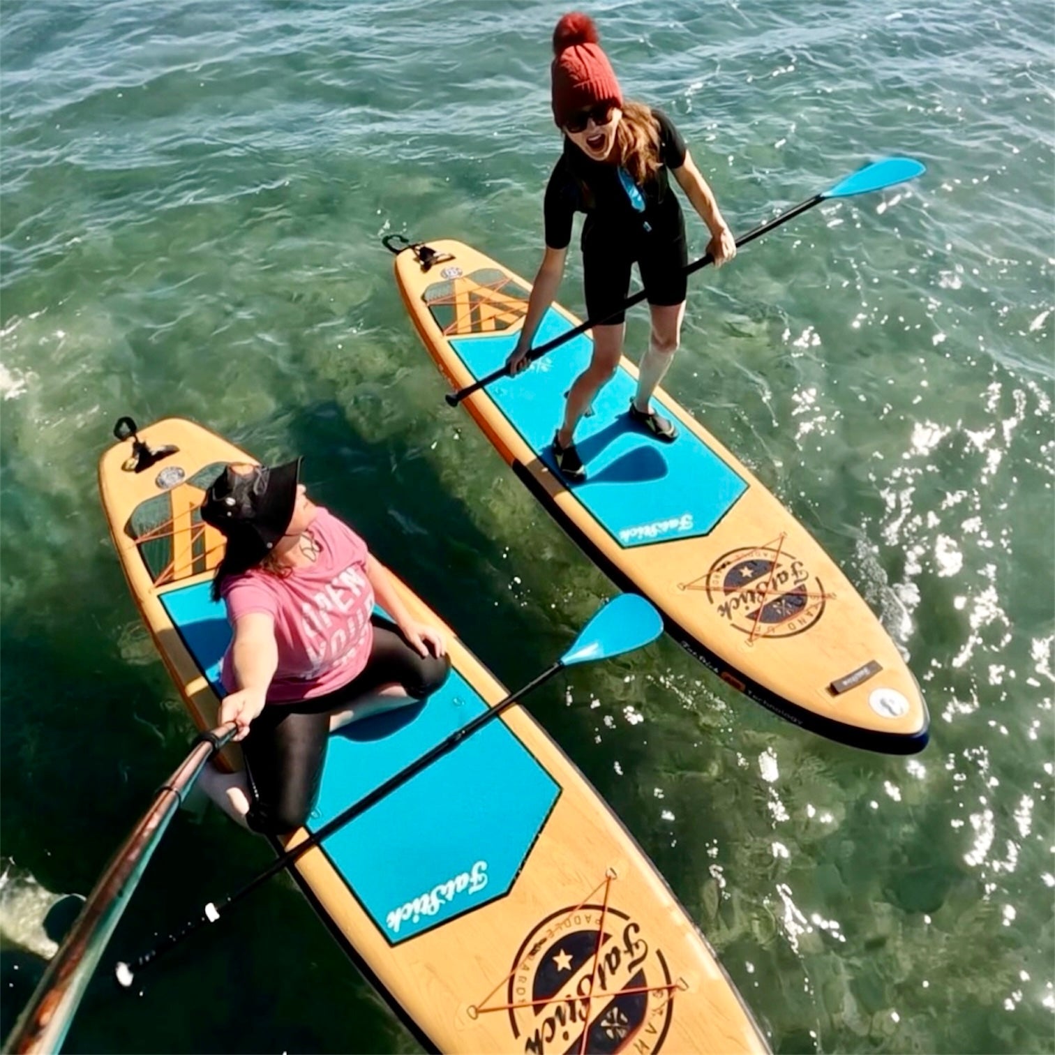 FatStick Wooden Menace 11'2 Inflatable Paddle Board & Kayak Hybrid