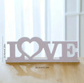 LOVE, HOME & DREAM White Wooden Letter Ornaments – Modern Decor