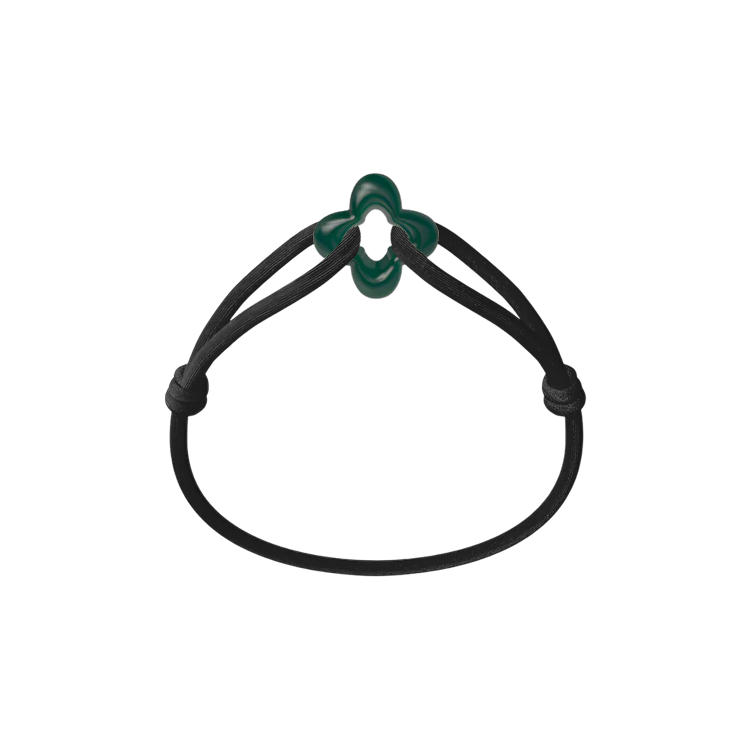 Green Clover Cord Bracelet