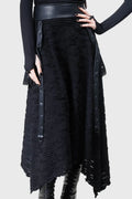 Killstar Gloomara Textured Jersey Skirt – Gothic Pointed Hem Skirt