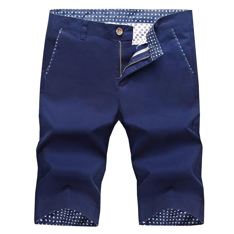 Men’s Cotton Blend Casual Sports Shorts – Loose Fit with Drawstring
