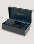 Geometric Patterned Tie Set - Black