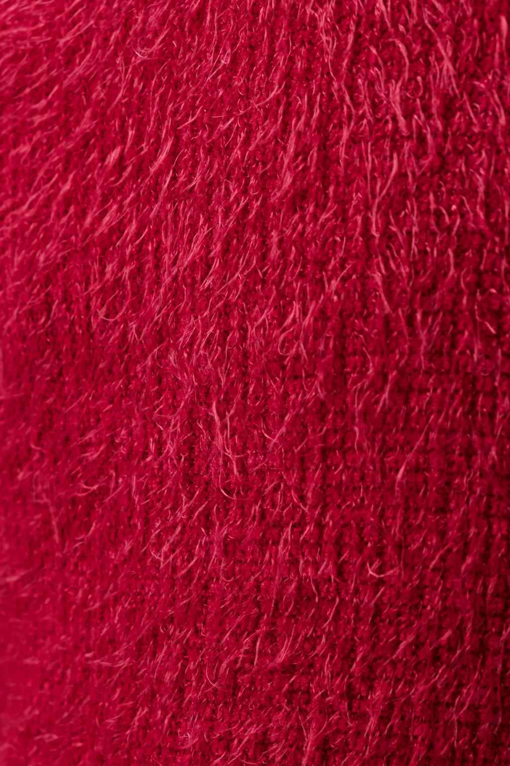 Blanka Eyelash Long Sleeve Jumper - Red
