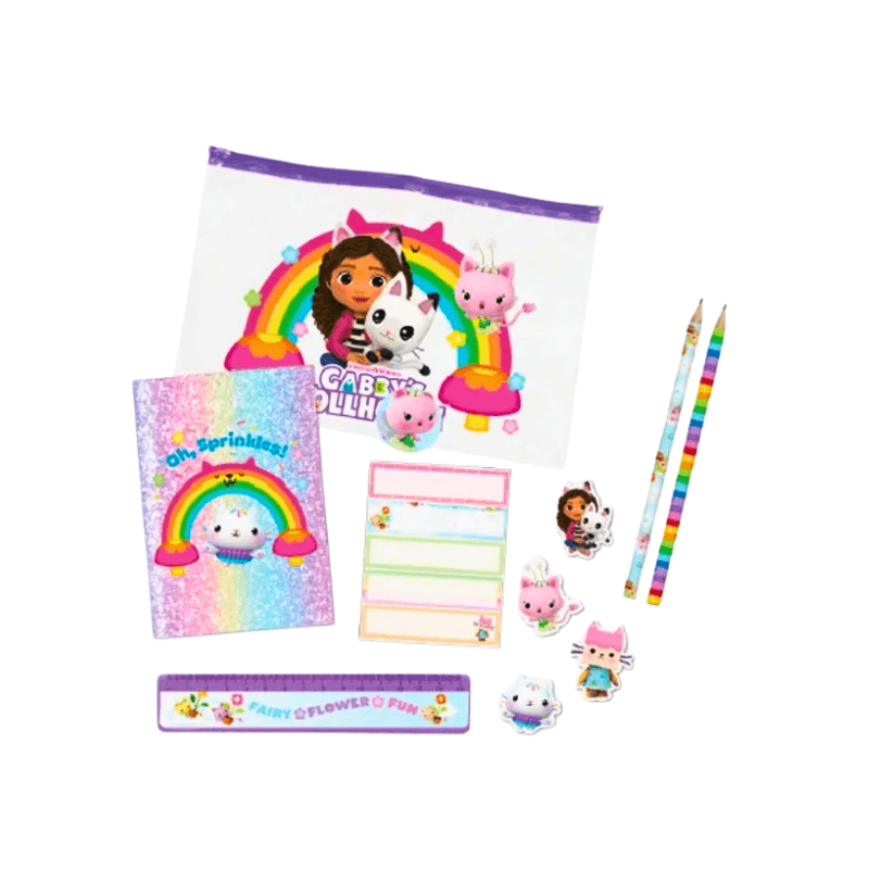 Gabby's Dollhouse Pencil Case Set | Kids Character Stationery Kit