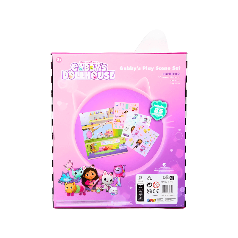 Gabby's Dollhouse Sticker Play Scene – Reusable Kids Activity Set