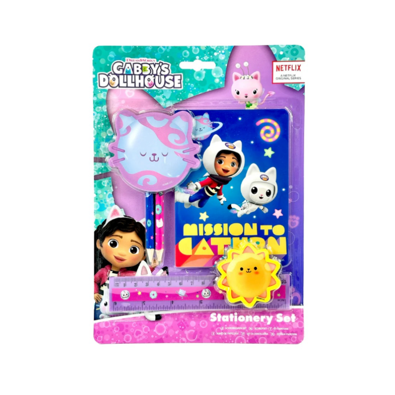 Gabby's Dollhouse Stationery Set – Kids School Art & Drawing Supplies