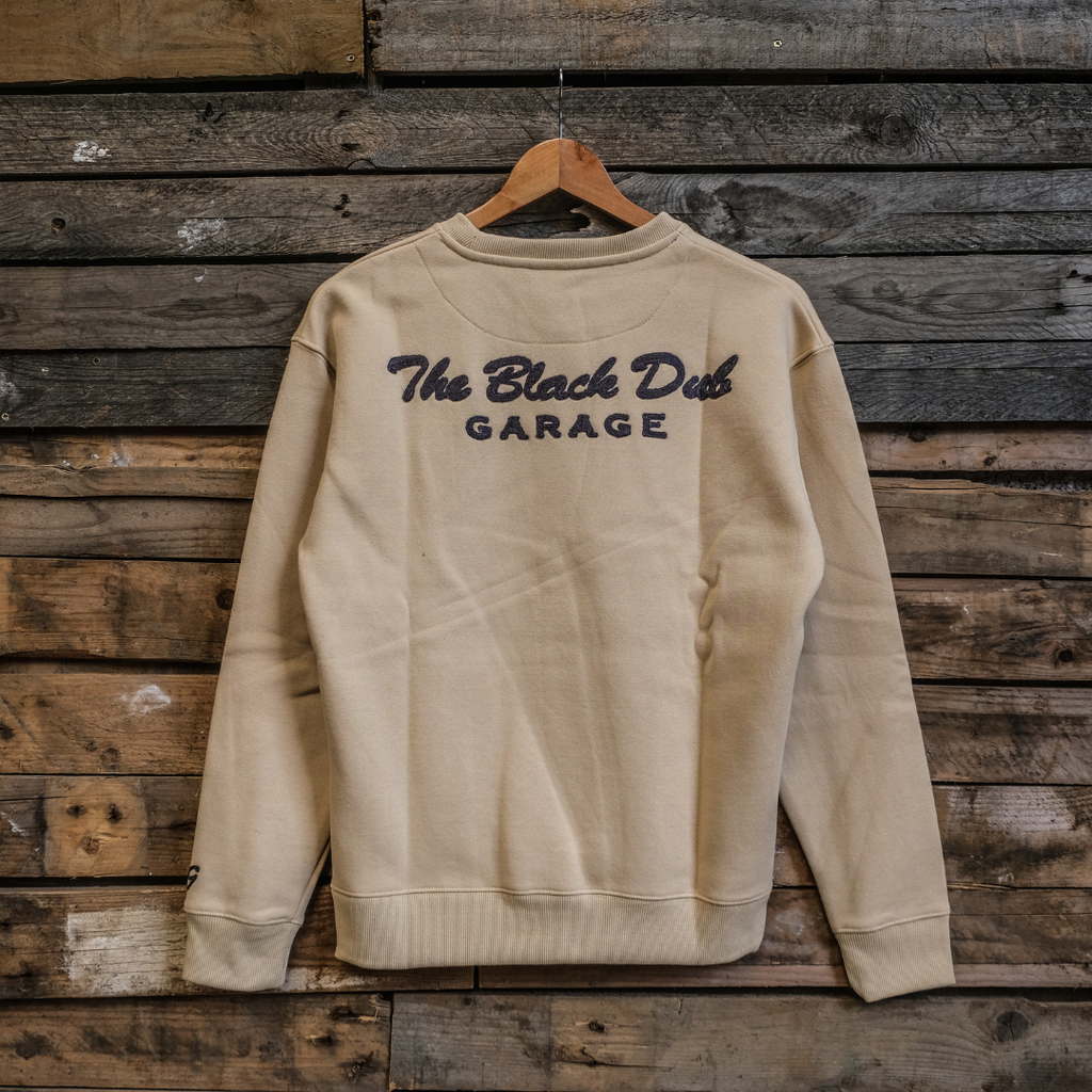 Uggly and Co Black Dub Garage Jumper – Beige Heavyweight Fleece