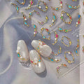 LuLuFun Studio Gemstone Necklace Nail Art Stickers - Ultra-Thin Decals