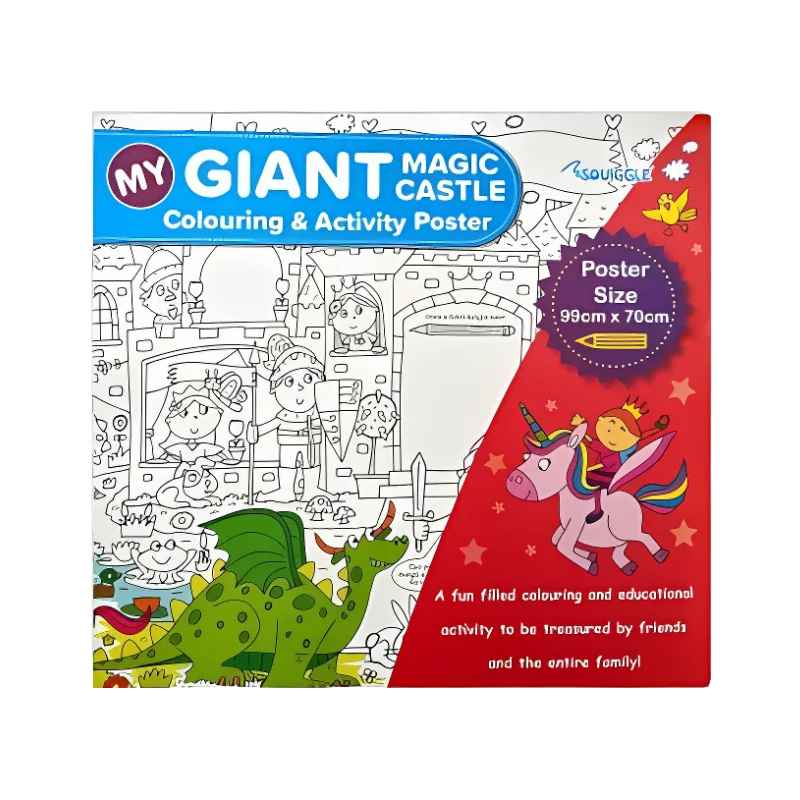 PoundFun Giant Magic Castle Colouring Poster and Activity Sheet