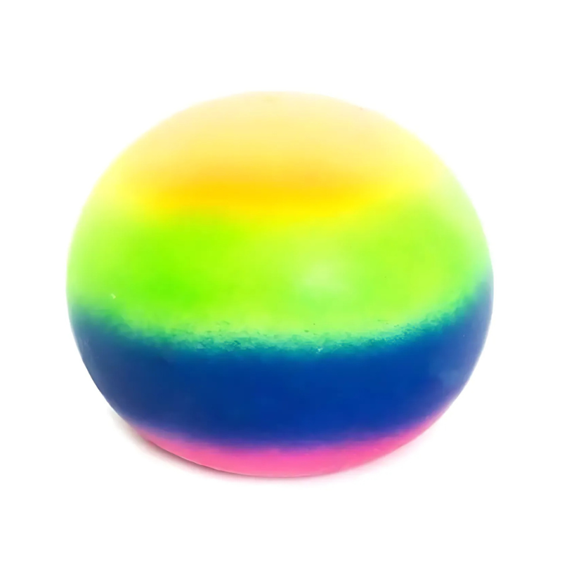 PoundFun Giant Rainbow Squish Ball – Oversized Sensory Fidget Toy