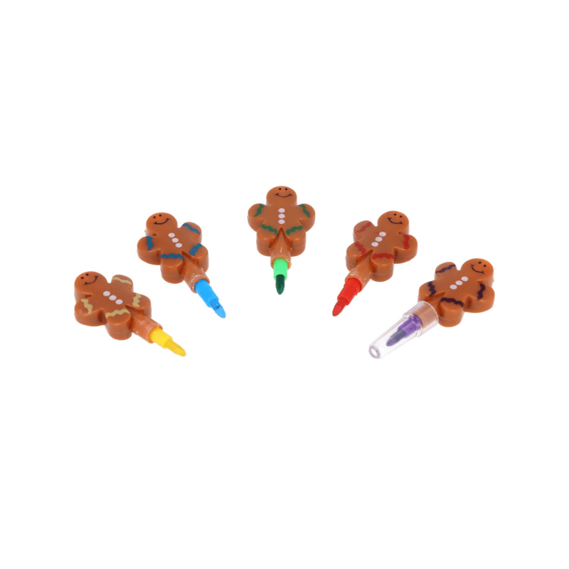 PoundFun Gingerbread Christmas Stacker Pen – Festive Novelty Stationery