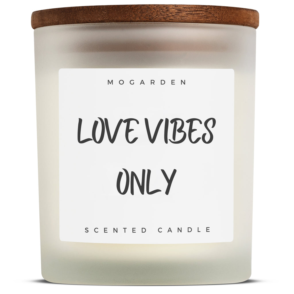 Mogarden Vanilla Amber Soy Wax Candle - Luxury Girlfriend Gift, 220g