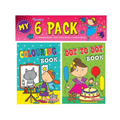 PoundFun Girls Mini Colouring & Activity Books - 6 Pack Party Favours
