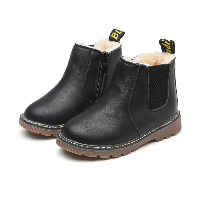 Boys' Short Boots – Non-Slip Children's Martin Boots – Warm & Durable Kids' Footwear