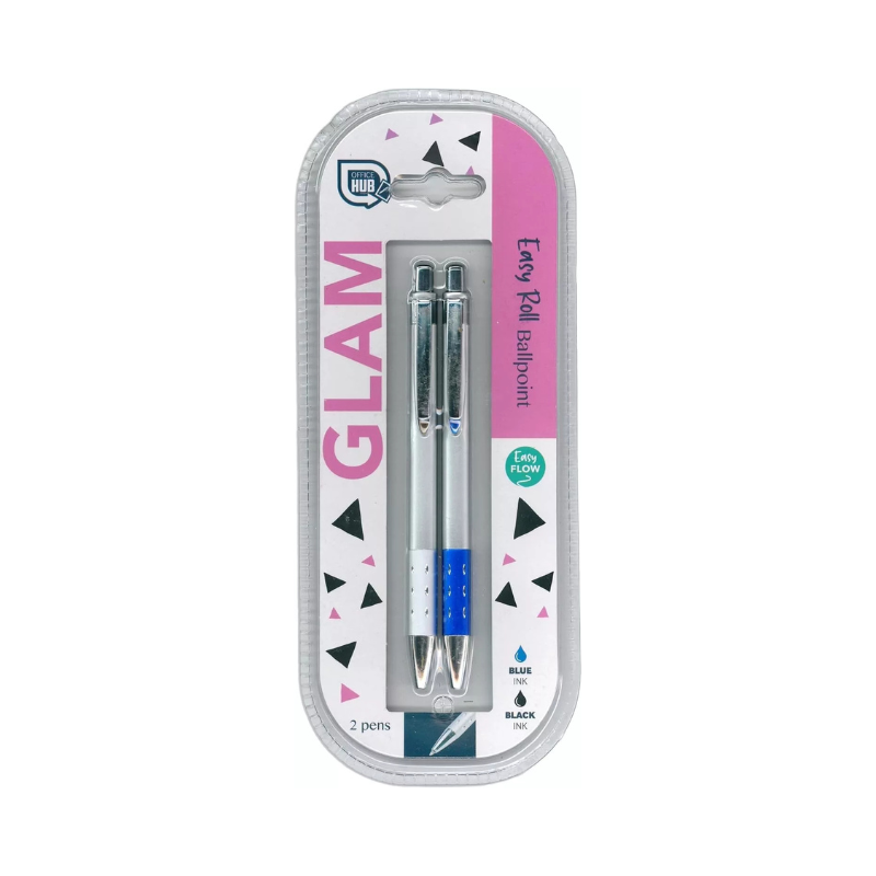 PoundFun Glam Ballpoint Pens – Dual Pack Elegant Smooth Writing Pens