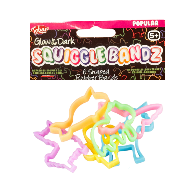 PoundFun Glow In The Dark Squiggle Bands – Kids Collectible Bracelets