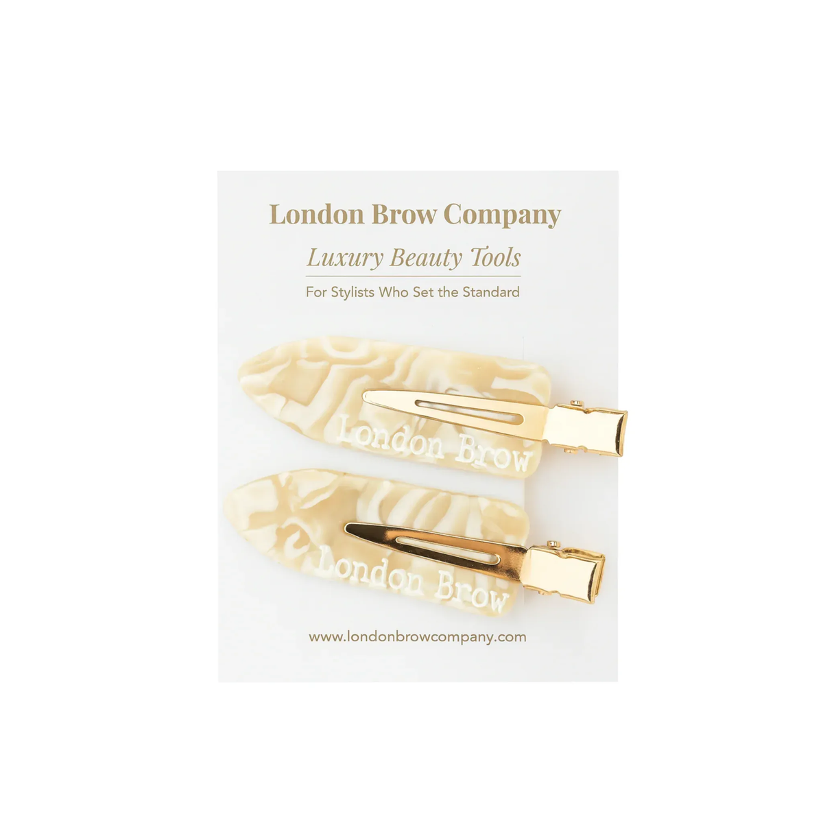 No-Crease Hair Styling Clips by The London Brow Company - 2 Pack