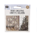 PoundFun Gold Merry Christmas Confetti Balloons - Festive Party Decor