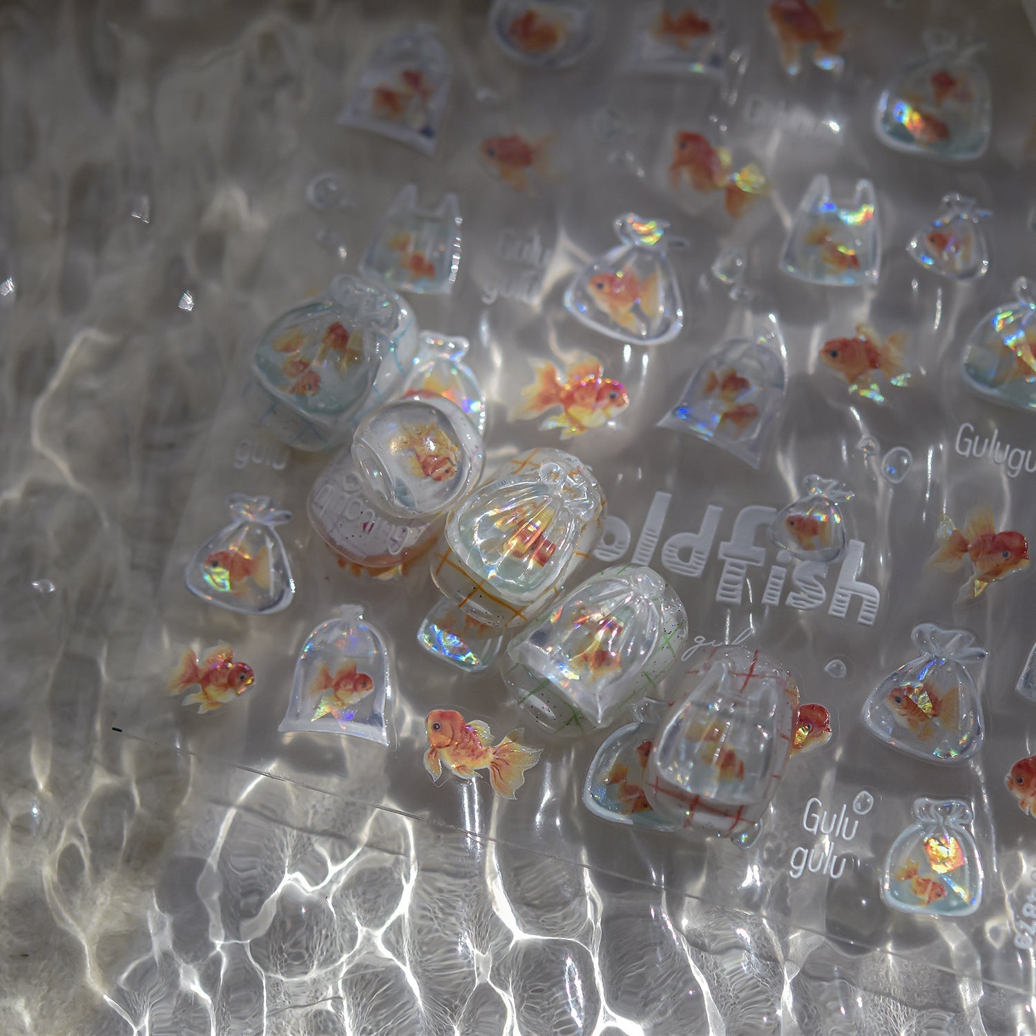 Goldfish Nail Deco Stickers - LuLuFun Studio Ultra-Thin Nail Art Decals