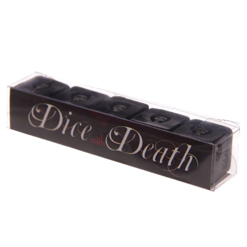 Gothic Gifts Black Skull Dice - Pack of 5 Spooky Tabletop RPG Gaming Dice