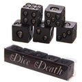 Gothic Gifts Black Skull Dice - Pack of 5 Spooky Tabletop RPG Gaming Dice