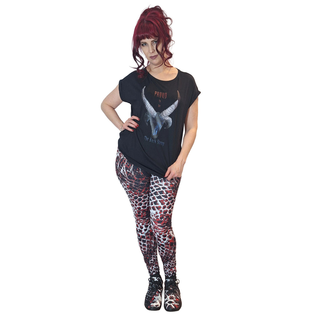 Kate's Clothing Black Sheep Women's Extended Shoulder Cotton T-Shirt