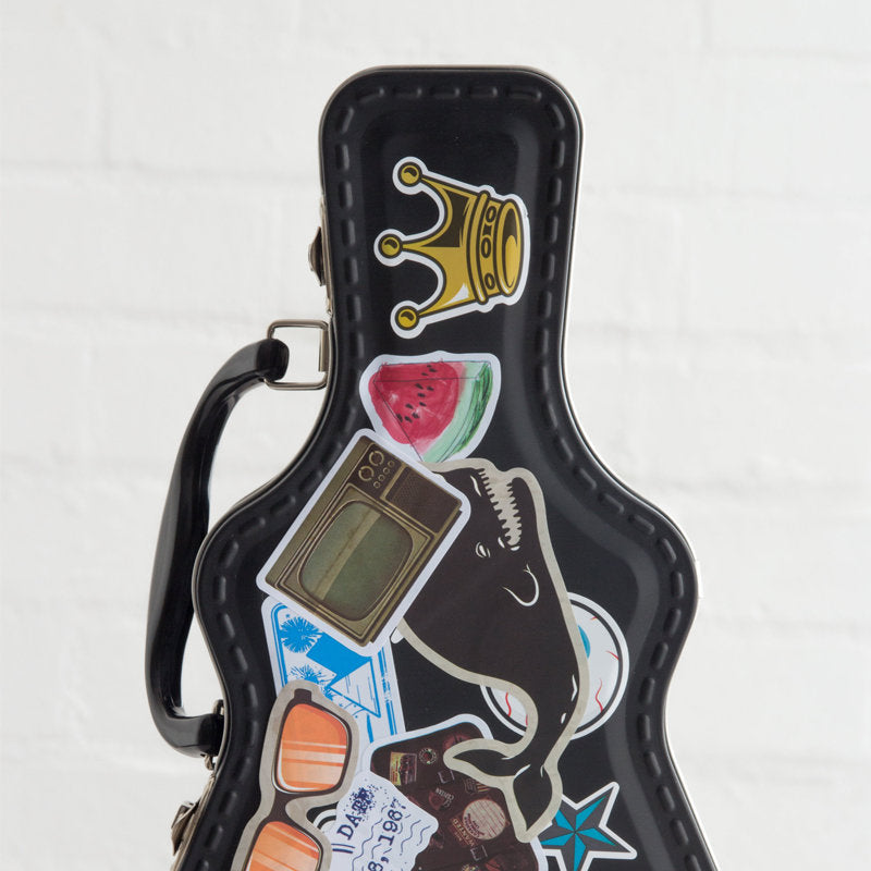 Gothic Gifts Guitar Case Lunchbox – Tin Metal Rock Style Lunch Box