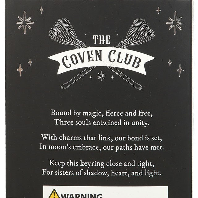 Kate's Clothing Coven Sisters Witch Hat Keyrings – 3 Piece Gothic Set