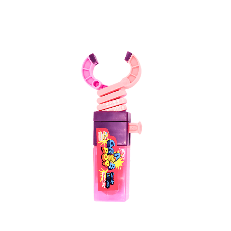 Grab Pop Strawberry Lollipops with Grabber Mechanism