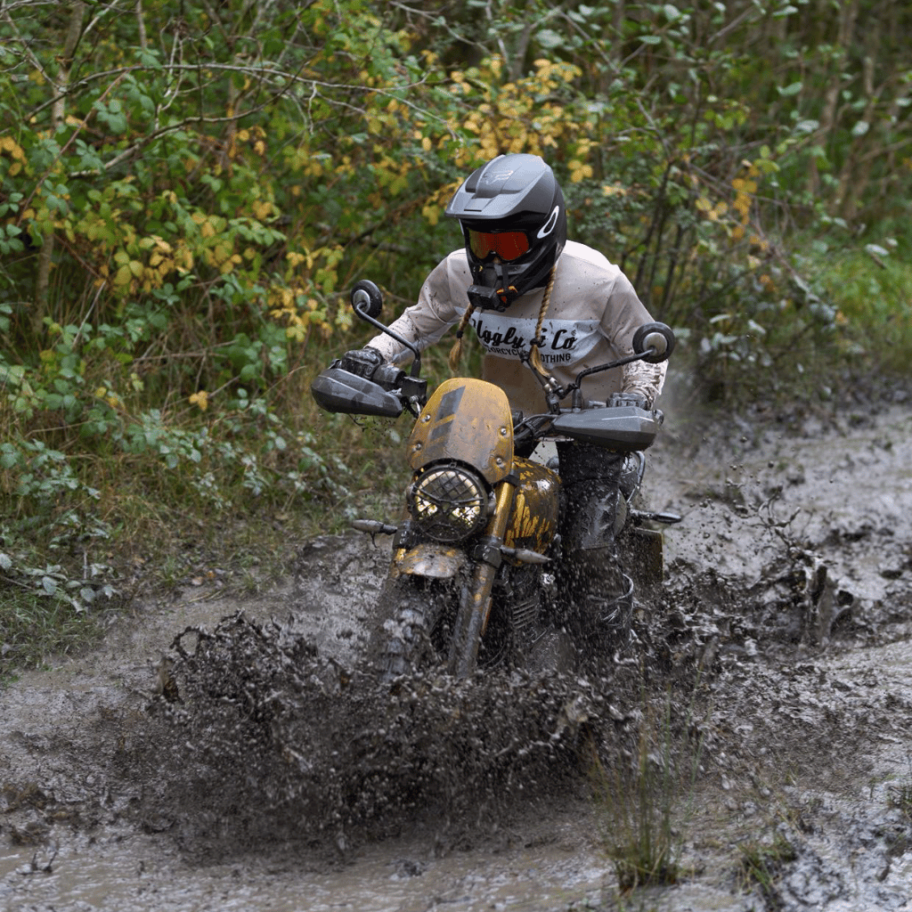 Uggly & Co Beige Diamond Vintage Motocross Jersey – Breathable Mesh MX Shirt