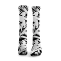 Graffiti Black & White Snow Socks