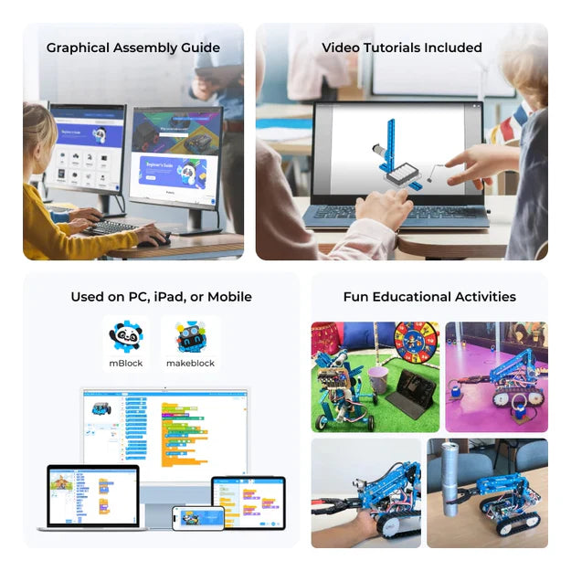 Makeblock mBot Ultimate: 10-in-1 Robot Building Kit for Students + FREE Online course