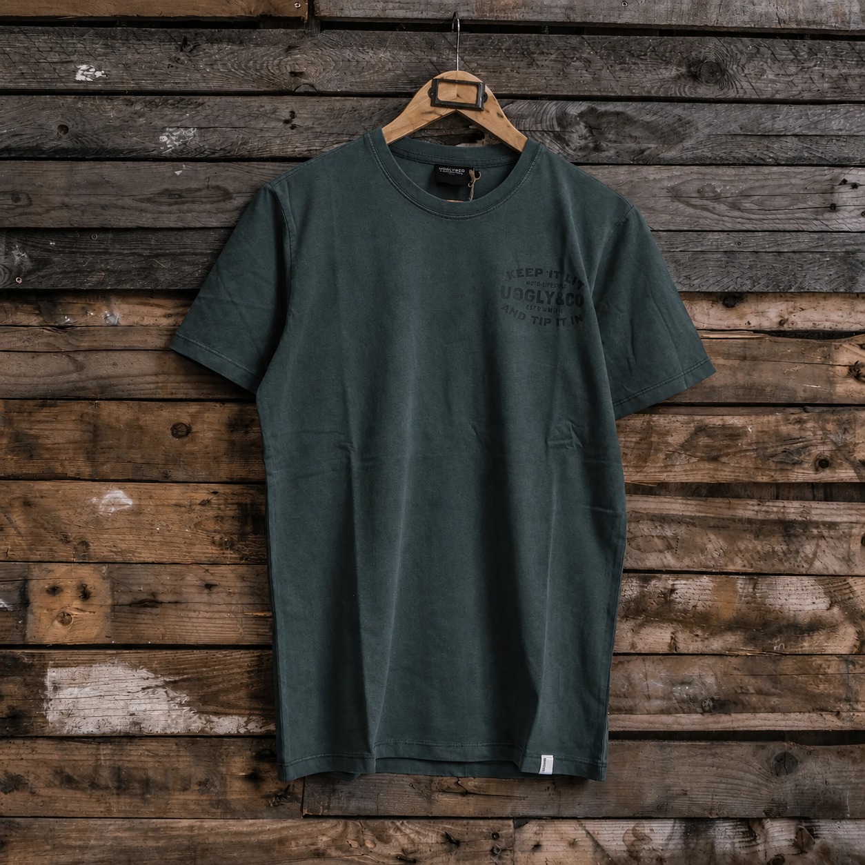 Uggly and Co Green Keep it Lit Flattrack Racing Graphic Cotton Tee