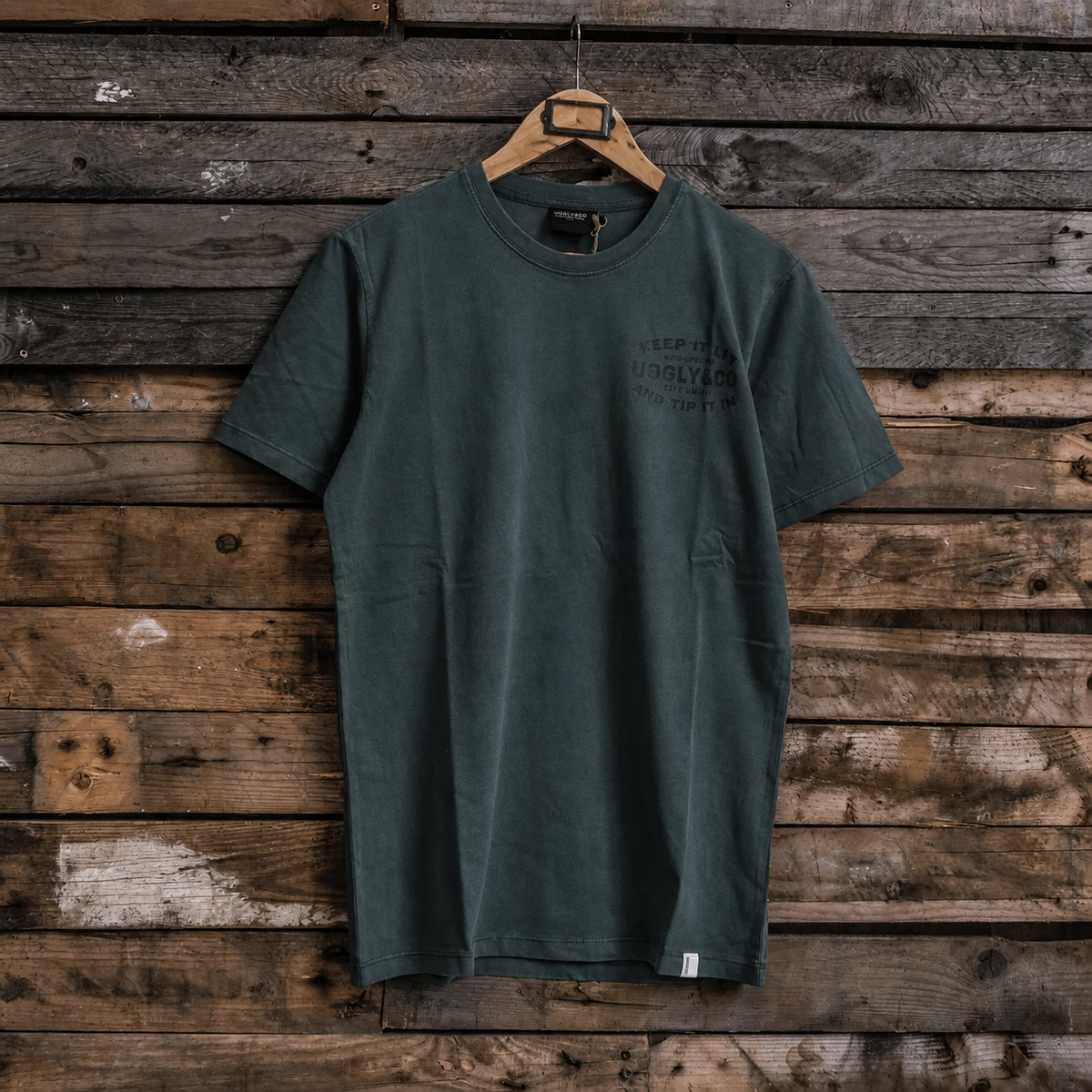 Uggly and Co Green Keep it Lit Flattrack Racing Graphic Cotton Tee