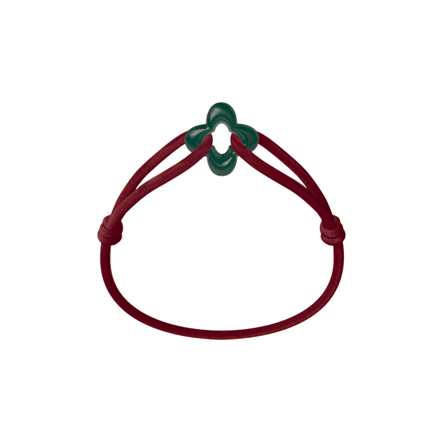 Green Clover Cord Bracelet