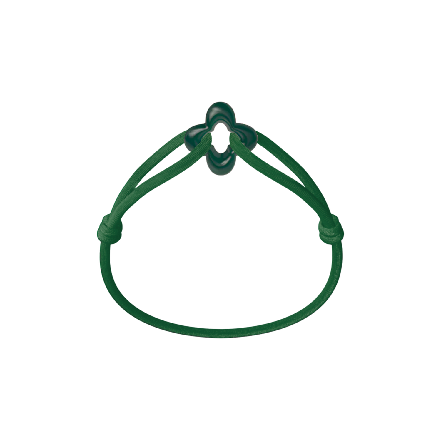 Green Clover Cord Bracelet