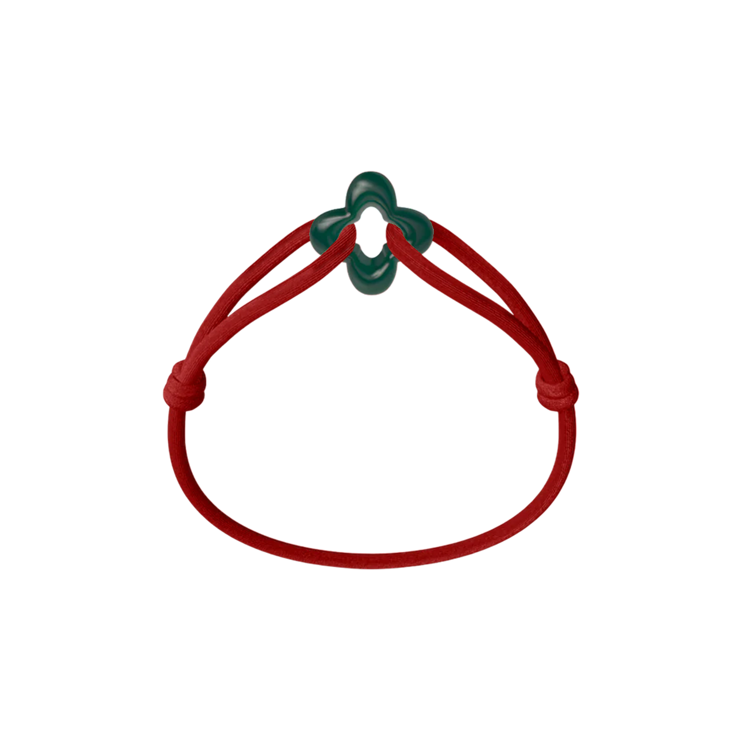 Green Clover Cord Bracelet