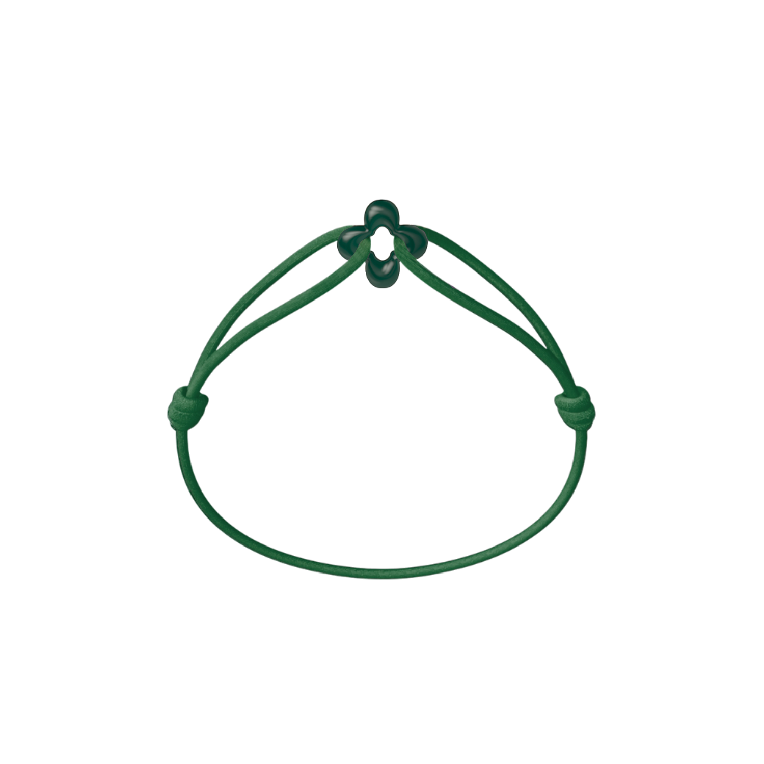 Mini Green Clover Cord Bracelet