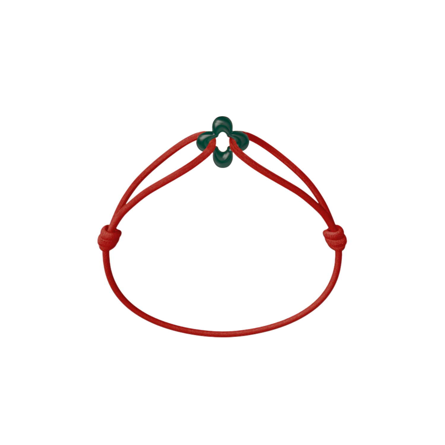 Mini Green Clover Cord Bracelet