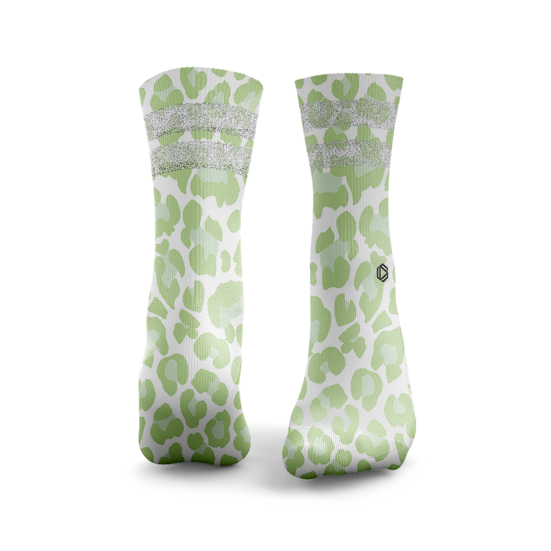 Leopard Print Glitter Socks