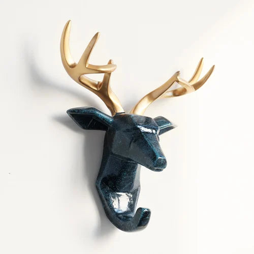 Geometric Animal Wall Hooks – Decorative Resin Key, Towel & Umbrella Hangers