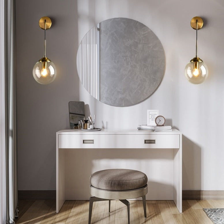 Light My House Sizzle Mid-Century Glass Globe Wall Light – 3 Colors