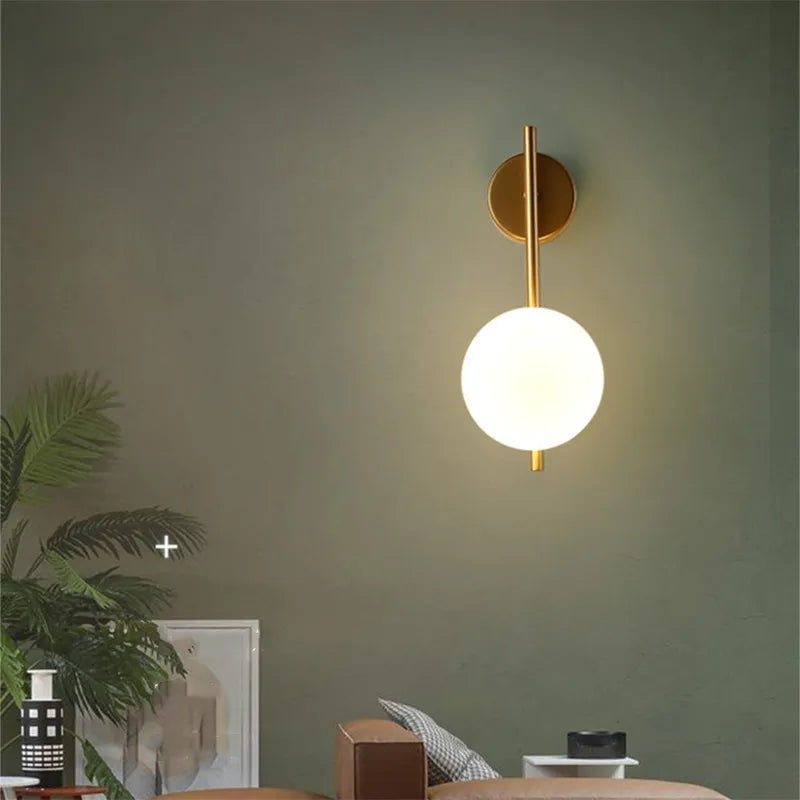 Light My House Gold Globe Wall Lamp – Luxury Modern Sconce Light