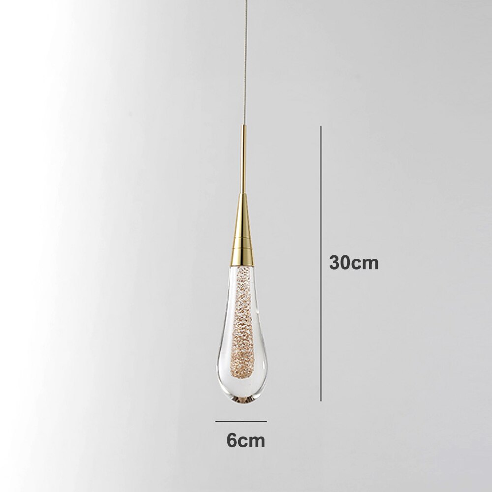 Light My House Glass Drop Pendant Light – Warm LED Hanging String